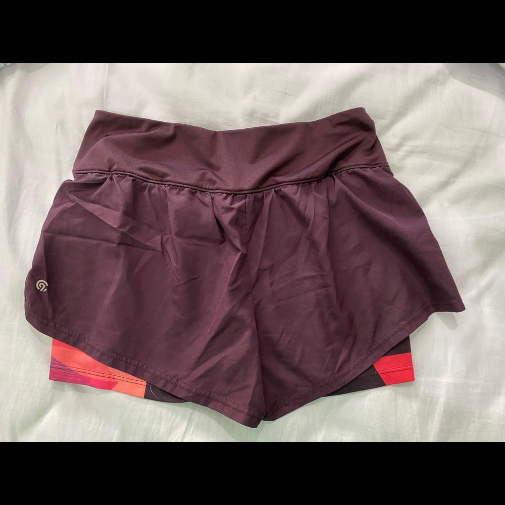 Champion burgundy running shorts, Sz M - Picture 2 of 3